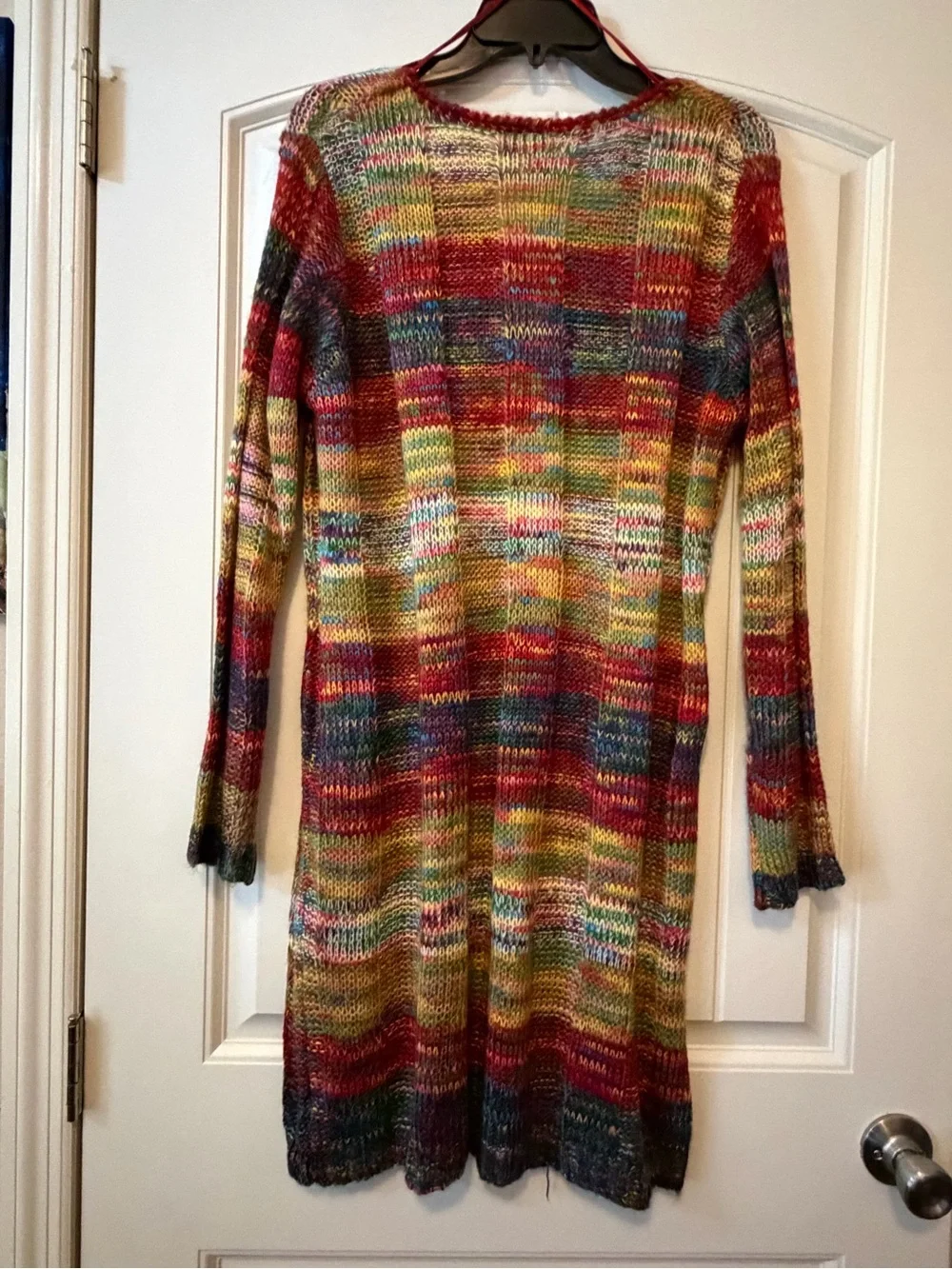 NWT-Size 2X Multicolor Acrylic Sweater Dress with front pockets - Picture 5 of 5
